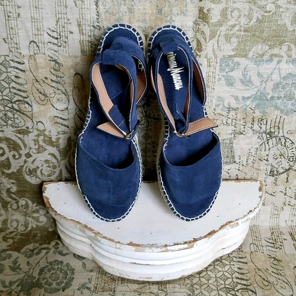 Neiman Marcus Navy Blue Espadrilles - Picture 2 of 6